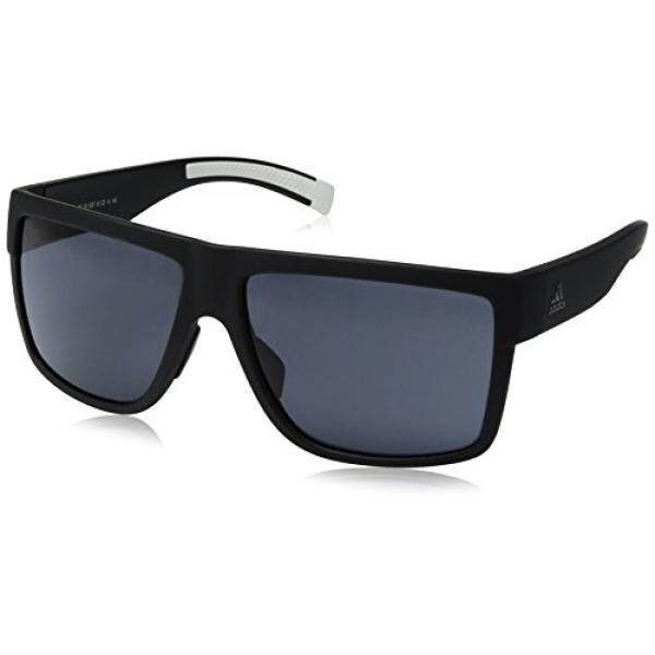 Adidas 3 Matic Non-polarized Iridium Persegi Panjang Kacamata Hitam, Warna Tidak Mengkilap Hitam, 60 Mm-Internasional