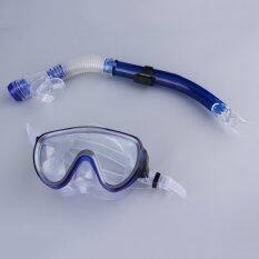 Allwin renang Scuba semi dry Snorkel tabung napas dan menyelam topeng kaca lensa Set kuning