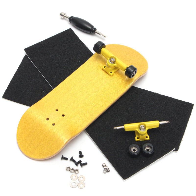 Mua Basic Complete Wooden Fingerboard Finger Scooter with Bearing Grit Box Foam Tape Purple - Yellow