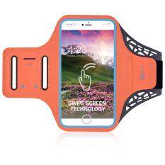 BDD-061Z Fingerprint to Unlock Swipe Screen Sports Armband Case for iPhone 7 6s 6 4.7 inch - Orange
