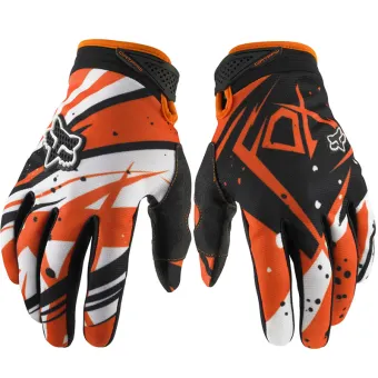 orange bike gloves