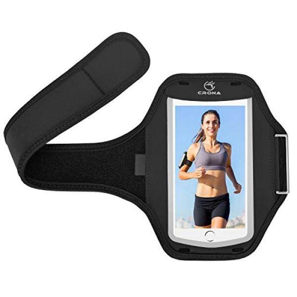 CRONA Sports Armband??Exclusive FRONTSIDE-OPEN Flap??Breathable Waterproof Workout Armband for iPhone 5/5s/SE/6/6s/6Plus Samsung S5/S6/S7 Sony Z4/Z5 etc up to 5.5 Applicable - intl
