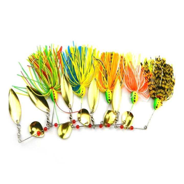 Fishing Hard Spinner Lure Spinnerbait Buzzbait Pike Bass 16. 3g 5pcs/Set