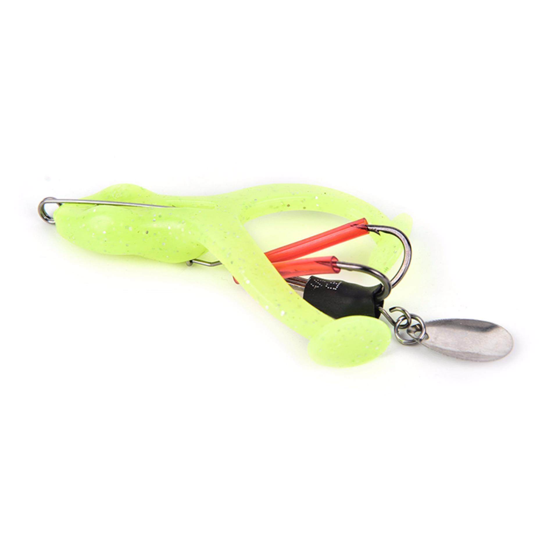 Umpan Pancing Plastik Frog Soft Spinner Tenggelam Jig Umpanh Imitasi Jian Kuning Ukuran: S-Intl
