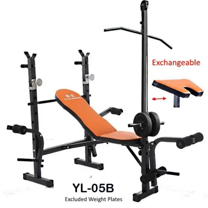 Sellincost Foldable Sit Up Dumbbell Bench Press Squat Rack Chair