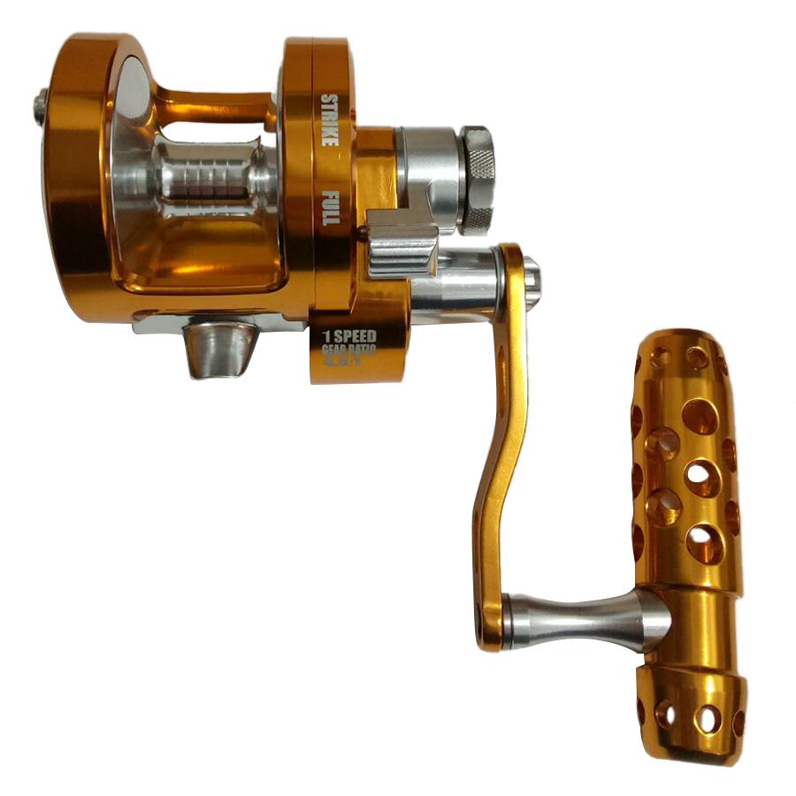 Penuh Logam JIGGING Kumparan Tunggal Kecepatan Trolling Pancing Kumparan 30kgs Power Drag Dalam Laut Saltwater Boat Kumparan SY90 4.5: 1 Kiri-Internasional