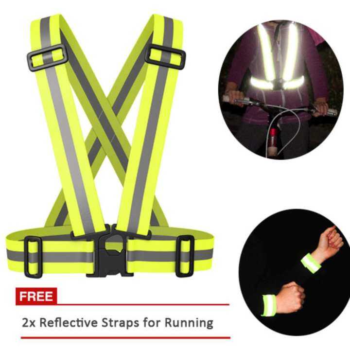 HOLA Outdoor Sport Running Cycling Safety Luminous Reflective Clothing Belt[Buy 1 get 2 Wristband]