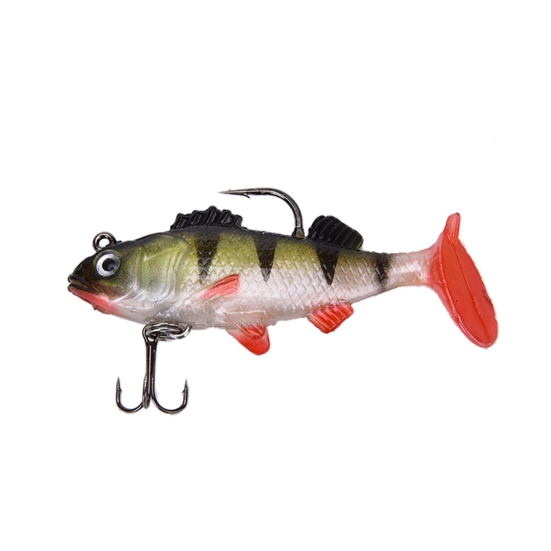 Panjang Ekor Pimpinan Memancing Memancing 6.5G 10 Cm Bercahaya Laut Pancing Alat Pancing Lembut Bait Cyan-Internasional