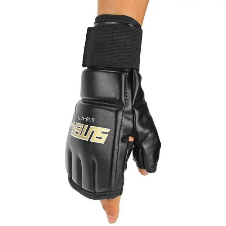 Mma Muay Thai Training Punching Bag Mitts Sparring Boxing Gloves Gym Lazada