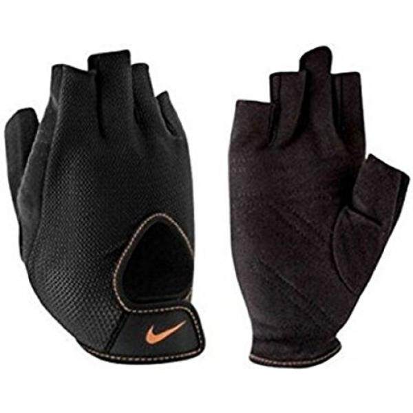 Nike Wanita Sarung Tangan Pelatihan Dasar II Hitam/Jeruk Cerah,-Internasional