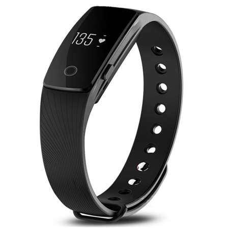 Ounjea นาฬิกาหัวใจออกกำลังกายฟิตเนสกีฬานาฬิกาสำหรับวิ่งเคาน์เตอร์แคลอรี่ Step และนอนเครื่องติดตาม, ดำ - นานาชาติ