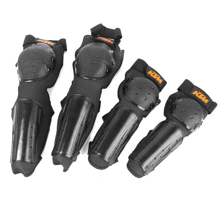 Racing Knee/Shin Elbow/Forearm Guard Set Knee and Shin Guard Elbow and Forearm Guard