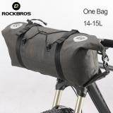 ROCKBROS Bicycle bag 2 in 1 Roll Bag&Handlebar Bag Waterproof Front Tube Cycling Bag MTB Handlebar Bag Front Frame Trunk Pannier Bike Accessories