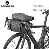 RockBros Cycling Bicycle Roll Bag /& Handlebar Bag Combine Bag Black Gold