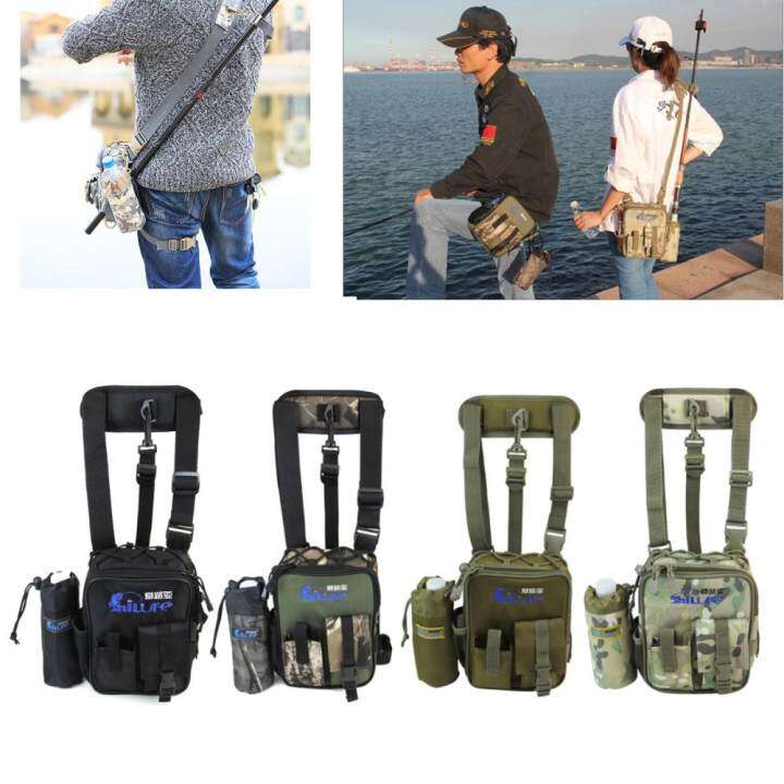 Sandy Tactical Fishing Tackle Bag Pack Reel Storage Waist/Shoulder Lure Rod Bags