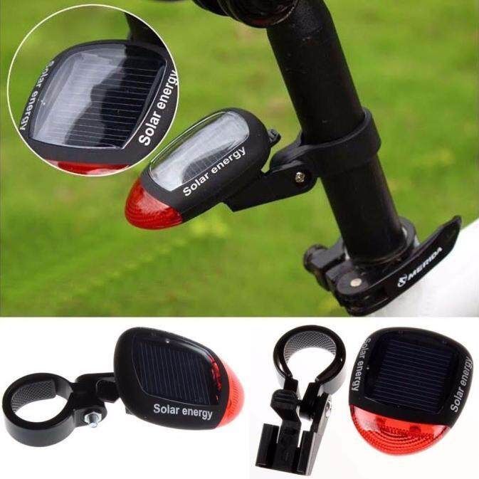 LED Tenaga Matahari Belakang Berkedip Lampu Belakang untuk Sepeda Lampu Sepeda Keselamatan TR-Intl