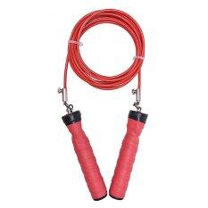 Speed Skipping Jump Rope Adjustable Steel Wire Crossfit Exercise Gym Red