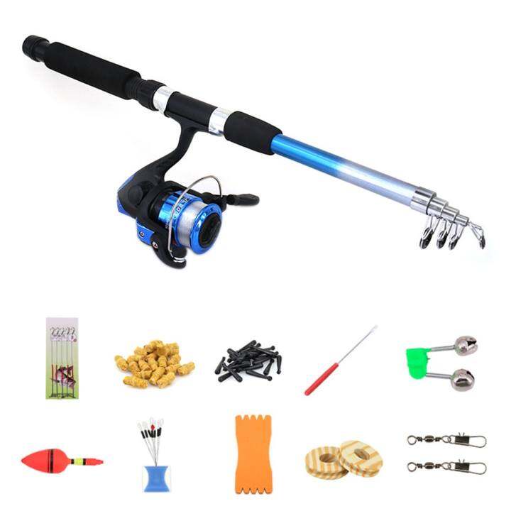 [HOT SALE]Telescopic Spinning Fishing Rod Kit Sea Saltwater Freshwater Fishing Rods with Reel Combos And Lines Fishing Tool Accessories