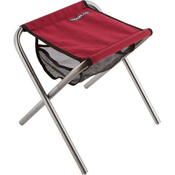 Trekology Portabel Lipat Kemah Stools, Ultralight Kompak Camp Footrest Stool, Tas Jaring untuk Penyimpanan, bagus untuk Istirahat Istimewa Luar Ruangan dan untuk Chery Dekat dengan Ground (Merah, Besar)-Internasional