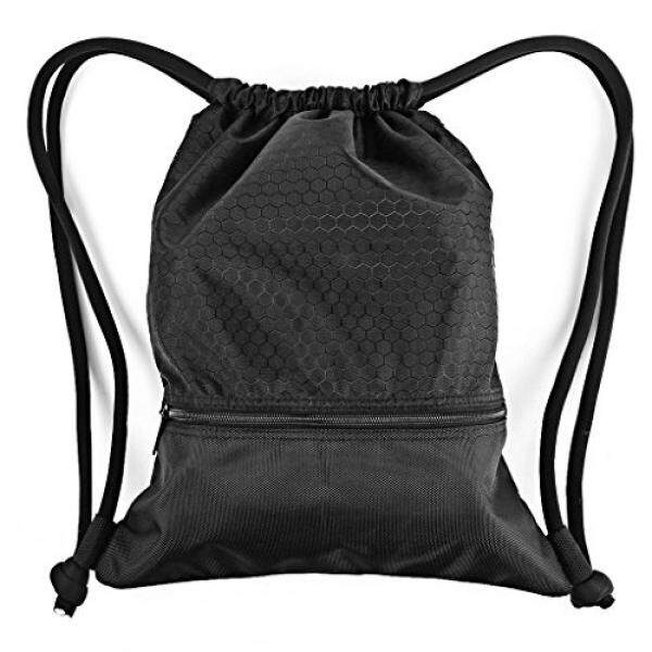 Ymeibe At Zalora Now!! Tas Serut Basket Ransel dengan Tali Tarik Penutupan FR Camping, Yoga, Kegiatan Pendakian bersepeda-Tahan Air dan Ringan (Hitam, M: 17.3 14.2 Inch)-Intl