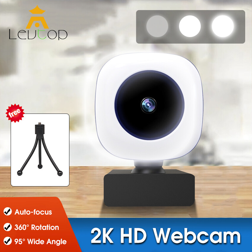 LEVTOP Webcam HD 2K 1080P Camera Web Tự Động Lấy Nét Camera Màn Hình Rộng 95 ° Webcam Máy Tính...