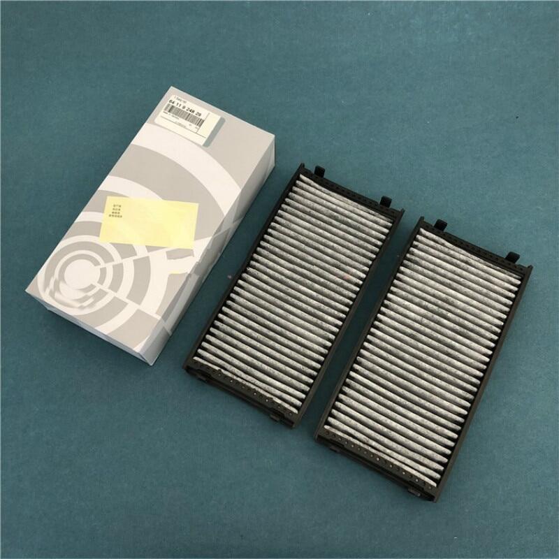 1pair car external cabin air filter element suit for 2008-2018 bmw x5 x6 e70 f15 e71 f16 oem no 64119248294 64316945586