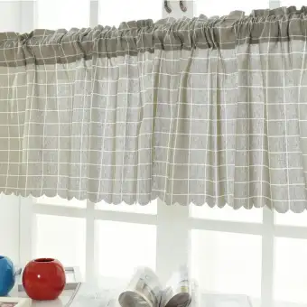 Womdee Kitchen Window Curtains Farmhouse Window Valance Half