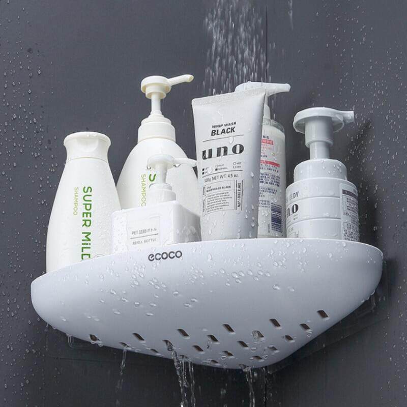 Kệ Sắp Xếp Góc Phòng Tắm ECOCO Giá Đựng Mỹ Phẩm Dầu Gội Đầu, Đồ Gia Dụng Nhà Bếp Gắn Tường, Phụ Kiện Phòng Tắm