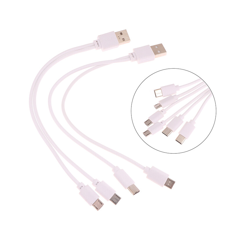 Xiaodage💕 1Pc 2 in 1 USB Male to Micro USB Type-C Splitter Data Transfer Charging Cable for for Android Smartphones Tablet Dual Micro USB