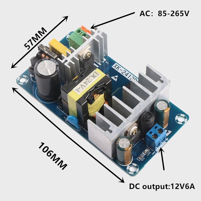 Uni 🔥ready stock ac110v 220v to dc 24v 6a ac-dc switching power supply board module