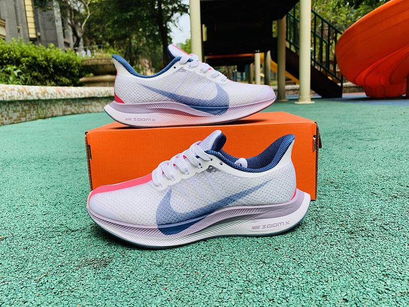 Baru Nike_ZOOM 35X Pria Dpt Dipakai Bernapas Kasual Sepatu Lari Warna: Putih Ungu Muda Ukuran: 36-40