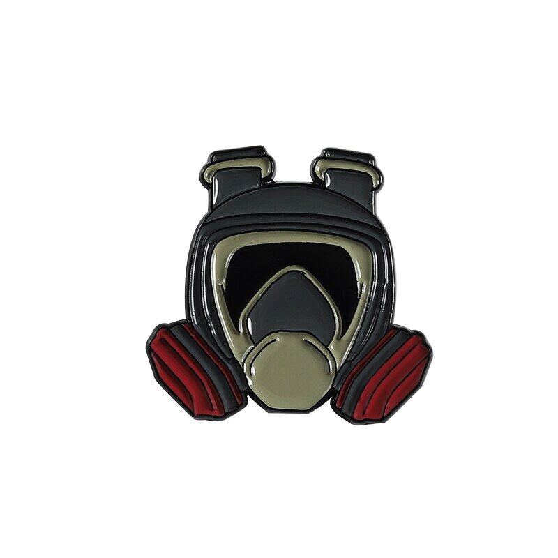 Hornets Gas Mask Sprinkle with Spray Medicine Enamel Pins Custom Cartoon Image Brooches