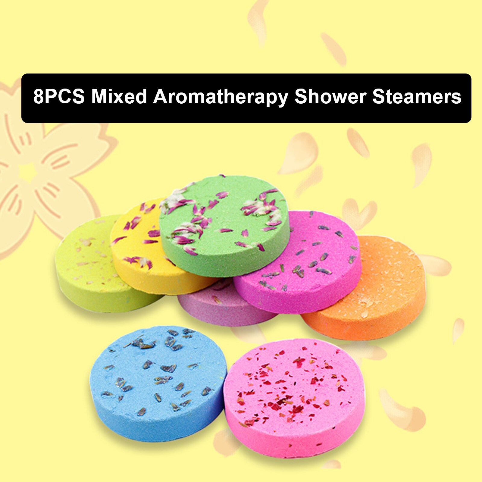 Portable 8PCS Mixed Aromatherapy Shower Steamers 30g Mini Bath Bombs ...