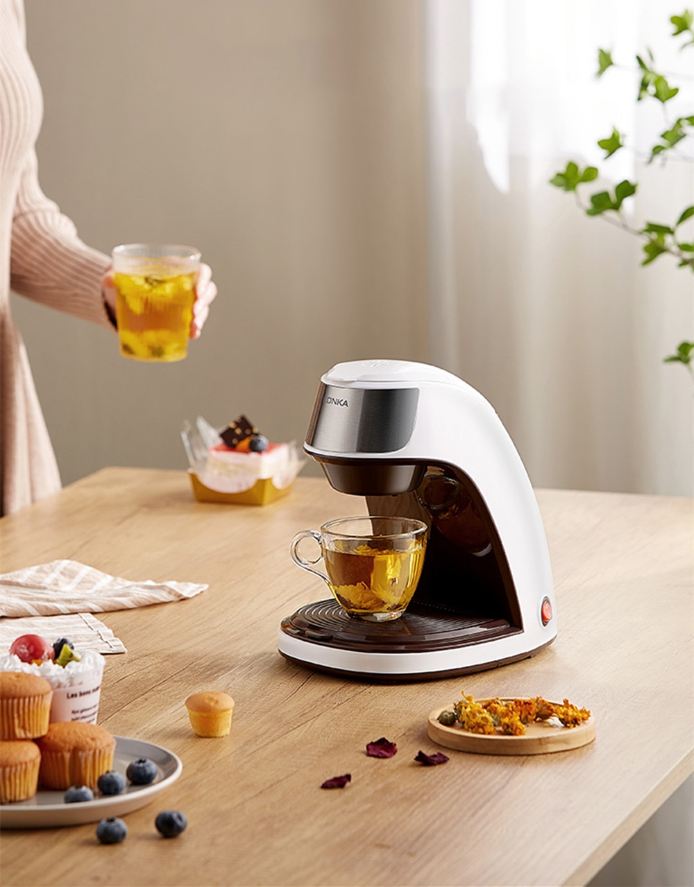Romoss [Giảm giá mạnh] Máy pha cà phê mini tiện dụng tại nhà máy pha cà phê văn phòng Máy pha cà phê nhỏ giọt