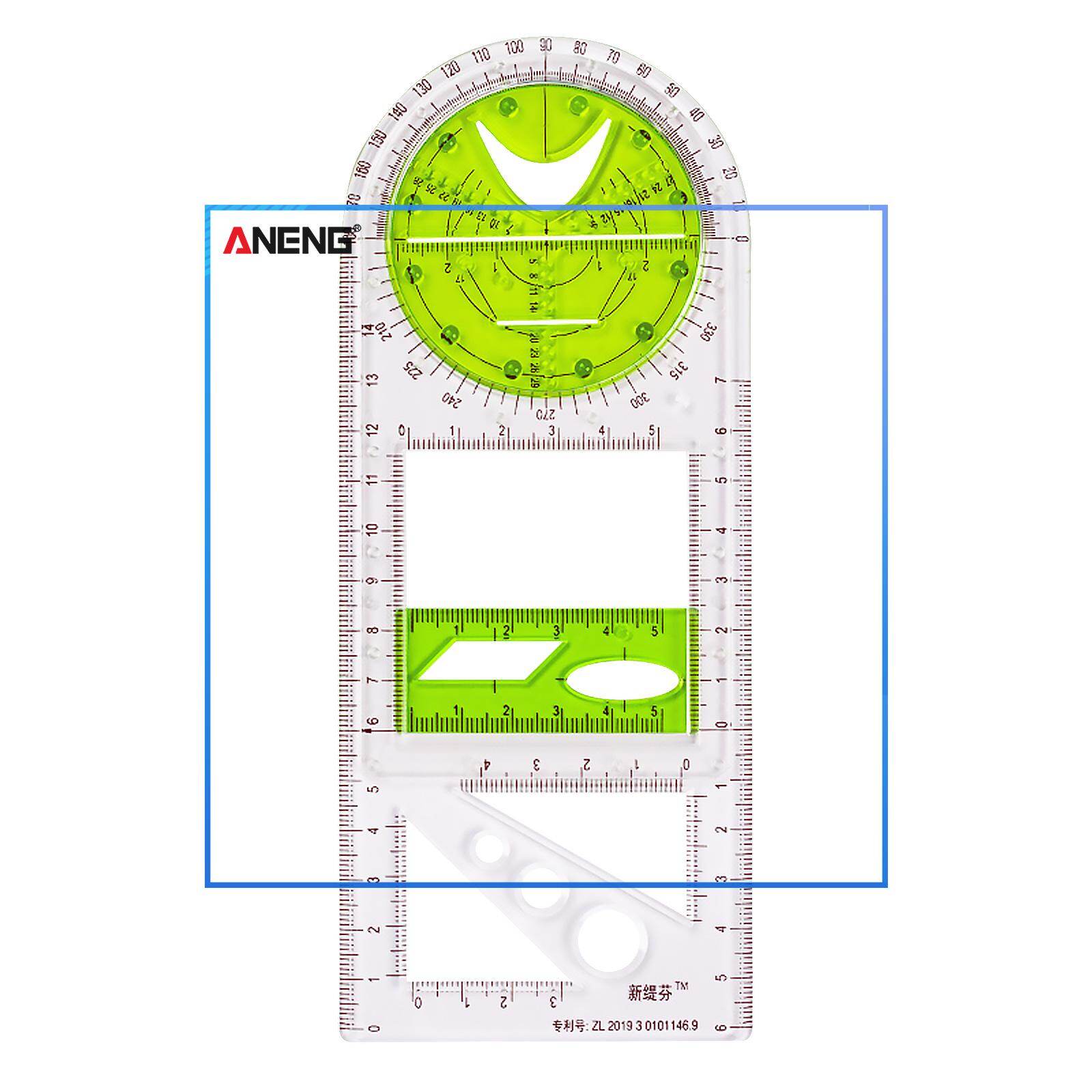Multifunctional Geometric Ruler Drawing Template Measuring Draft Rulers