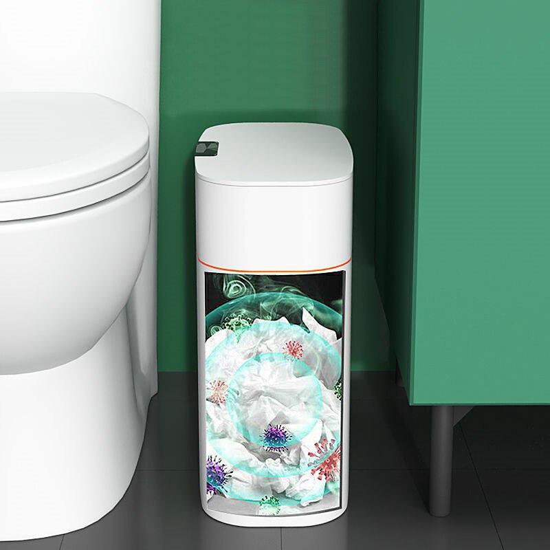 12L Intelligent Trash Can Smart Sensor Dustbin Electric Automatic Garbage Can USB Waterproof Garbage Can Home Induction Dustbin