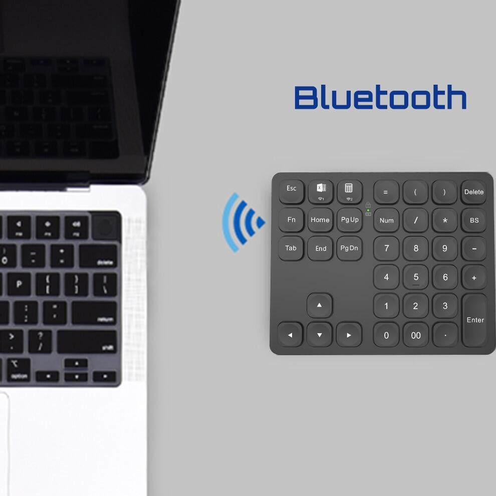 JOMAA Numeric keyboard Wireless Numeric Keypad Rechargeable 35Keys Numpad for Accounting Laptop Notebook Tablets PC Digital Keyboard
