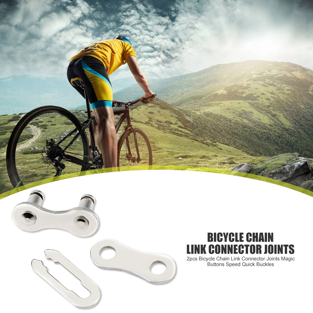 2pcs Bicycle Chain Link Connector Joints Magic Buttons Speed Quick Buckles