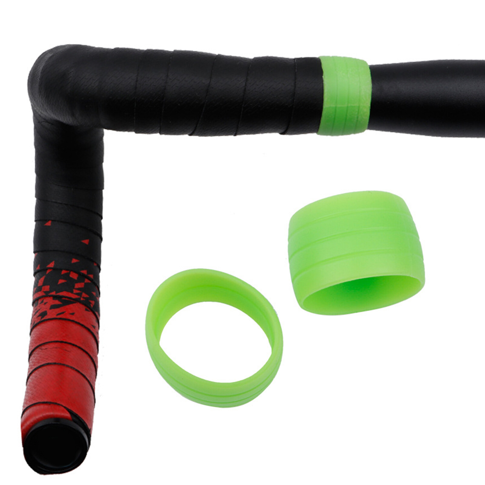 Ghxdryuru 1 Pair Bar Tape Fix Ring Scratch Resistant Protective Silicone Anti Slip Handle Strap Fix Ring for Cycling 1 Pair Premium
