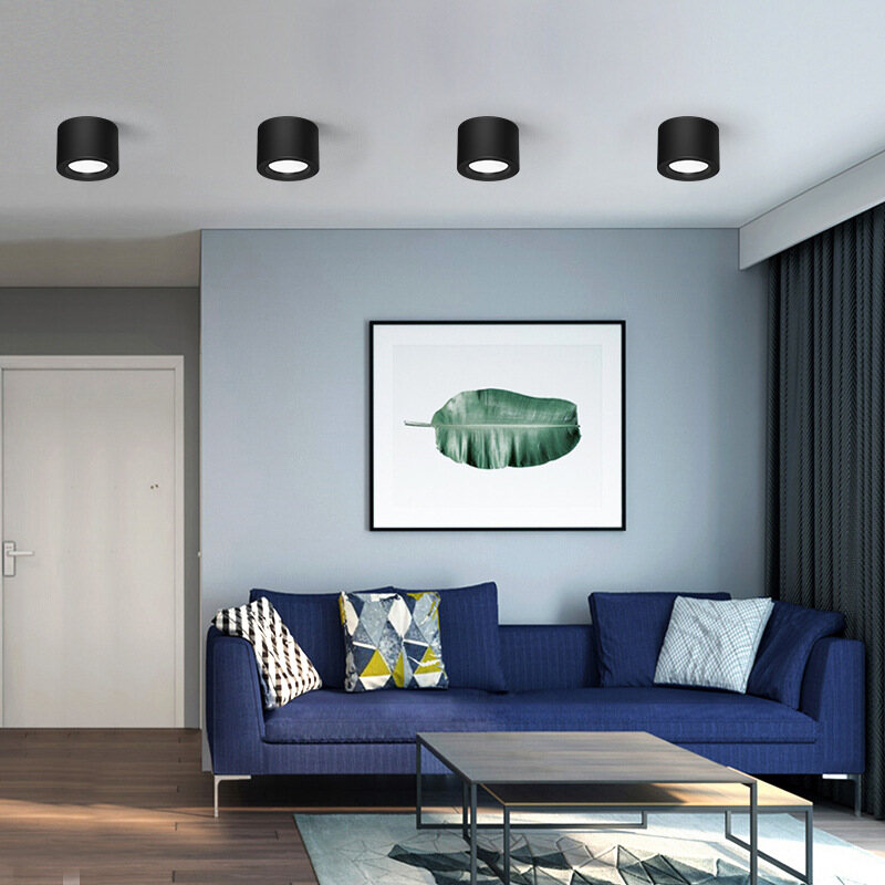 YONUO Đèn Trần Led Đèn Led Chiếu Sáng Nhỏ Gắn Bề Mặt Cho Gia Đình Đèn Led Trang Trí Phòng Đèn Ấm 3000K 220V 5/7/12/16/18W Đèn Rọi Phòng Ngủ Đèn Lối Đi