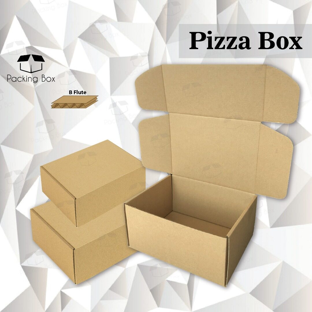 Pizza Box Carton Box Packing Box Packaging Box Kotak - Height 10CM | Lazada