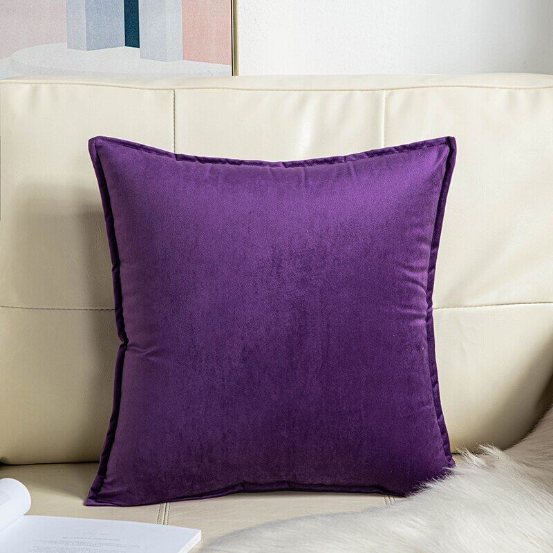 40x40/45x45/50x50/55x55cm Supersoft Thickened Velvet Sofa Pillowcase Multi Size Cushion Cover Home Decor Office Waist Pillow Covers Plain Solid Throw Pillow Case for Sofa Bed Living Room Decoration