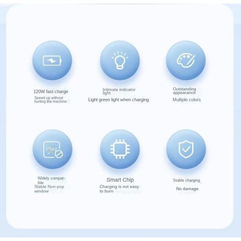 120W sạc siêu nhanh 3-in-1 mùa xuân Cáp dữ liệu tùy chỉnh cho Apple Huawei Xiaomi cáp sạc xe hơi