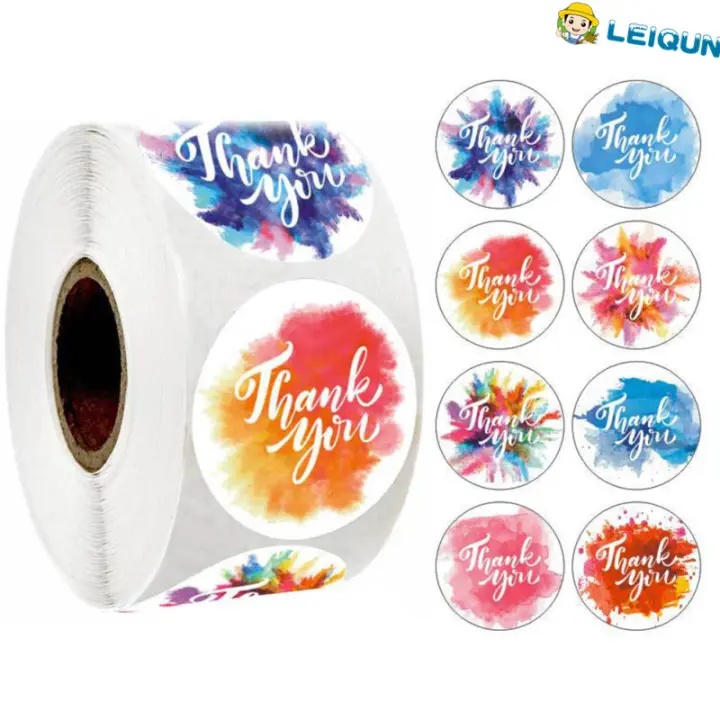 Stiker 2 Kartu Ucapan Terima Kasih 500 Buah Per Rol Stiker Bunga Label Segel Hadiah Natal Stiker Dekorasi Untuk Paket Alat Tulis Stiker Lazada Indonesia