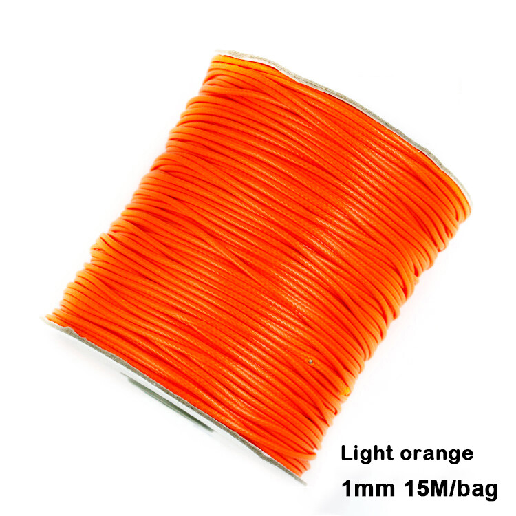 5/10/15m/bag 1-2mm Korean Round Wax Thread Polyester Cord Wax Coated Strings for Braided Bracelets DIY Accessories or Leather Craft Sewing