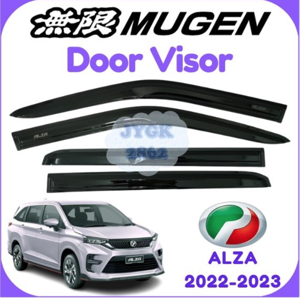 100% Ori Nazuka New Perodua Alza 4” 2022 Door Visor - Injection Door ...