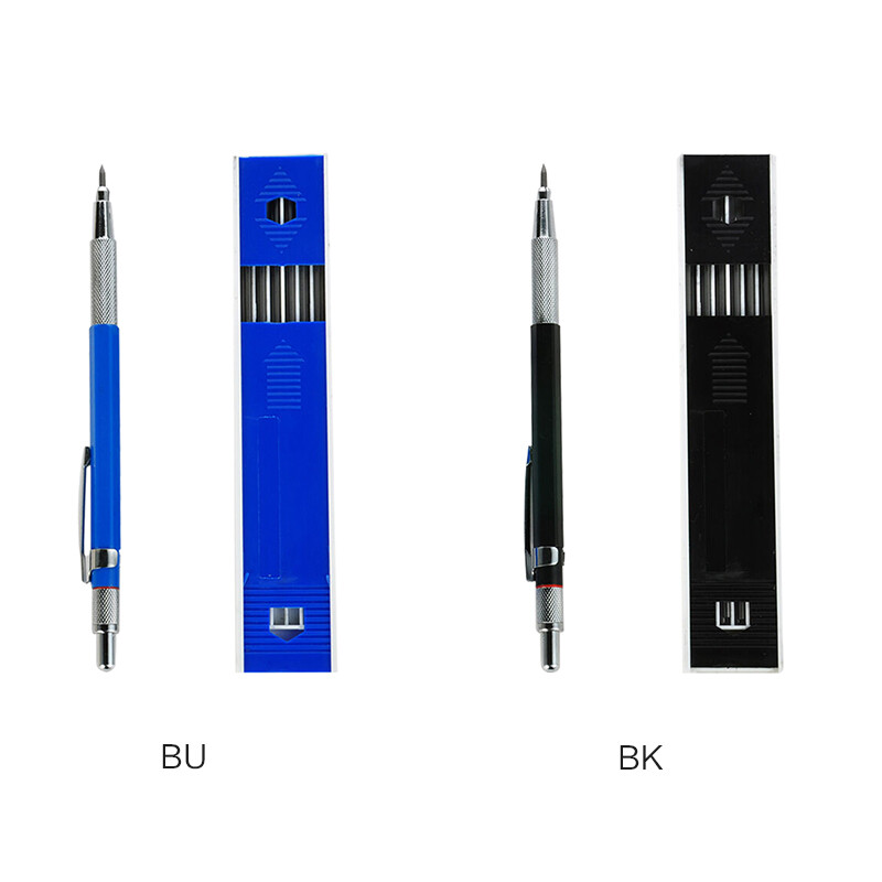 1 Bộ 2 Mm Kẹp Lõi Chì 2B Tự Động Vẽ Cơ Học Bút Chì Phác Thảo 12 Dẫn Nạp