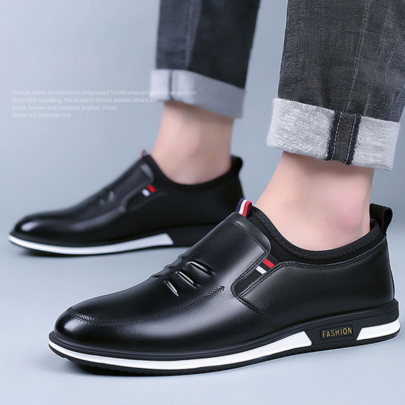 SINRANSINYA丨Men's slip-on soft-soled shoes Casual men's leather shoes Comfortable and durable work shoes