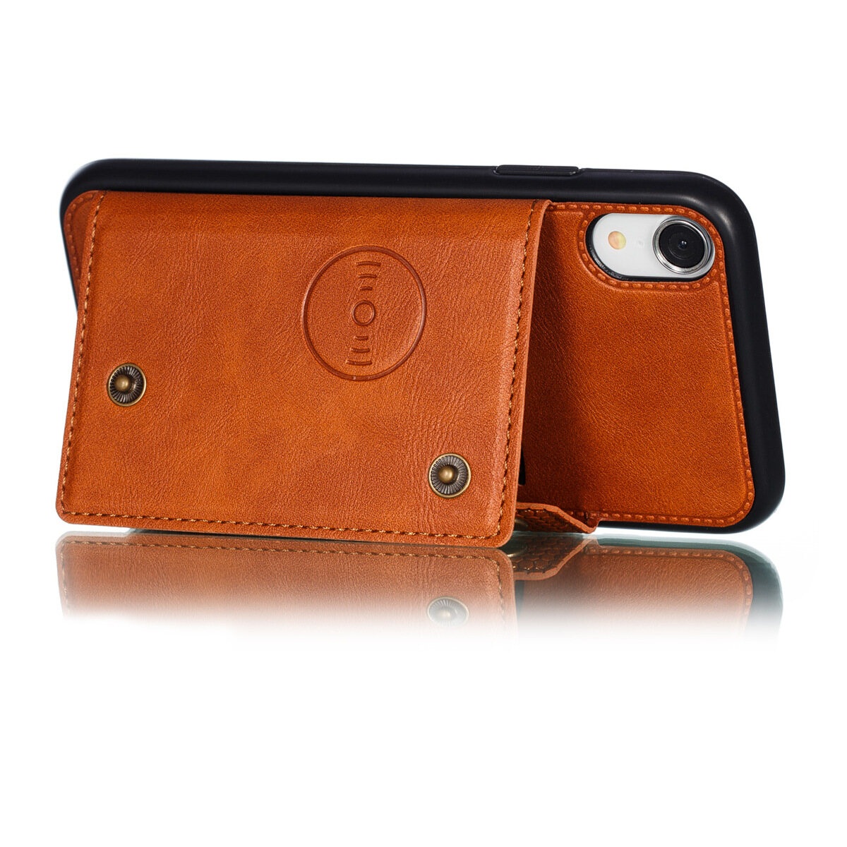 Đối Với iPhone X XR XS Max Da Trường Hợp Nhiều Folio lật Bìa Wallet Trở Lại Trường Hợp Shell, Có Thể Làm Việc Với gắn trên xe hơi, Ẩn thẻ tín dụng ID Khe Cắm Chủ, Retro nút kim loại Clasp, Đứng Hỗ Trợ