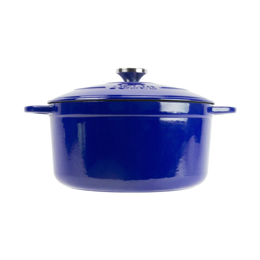 Lodge Cast Iron 5.5 Quart Enameled Dutch Oven, Indigo